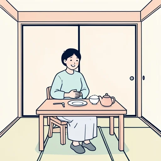 私はもう食べました。 - イラスト辞典