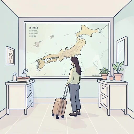 私は日本へ行きたいです。 - イラスト辞典