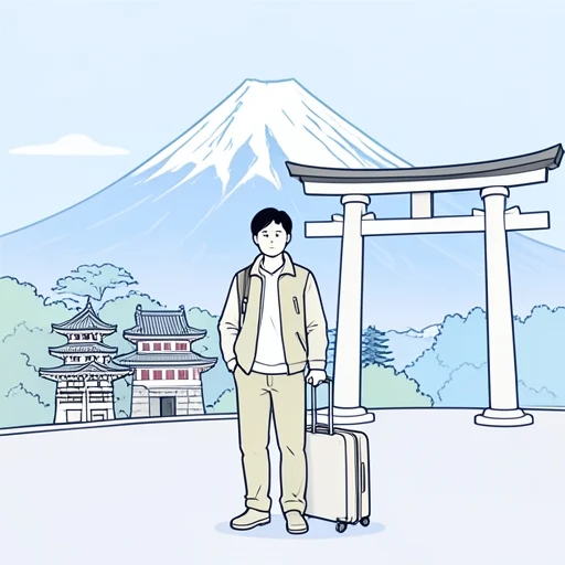 私は日本へ行ったことがあります。 - 그림 사전