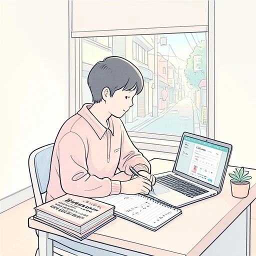 私は日本語の学生です。 - イラスト辞典