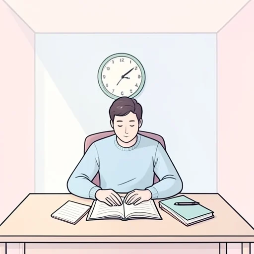 私は二時間勉強しました。 - 그림 사전