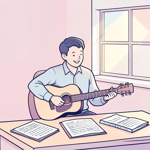 私は音楽が好きです。 - イラスト辞典