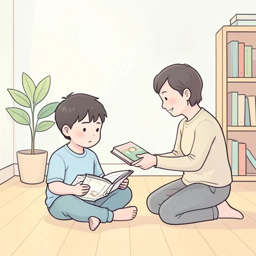 私は弟に本を貸してあげました。 - Illustrated Dictionary