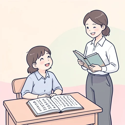私は先生に漢字を覚えさせられました。 - イラスト辞典