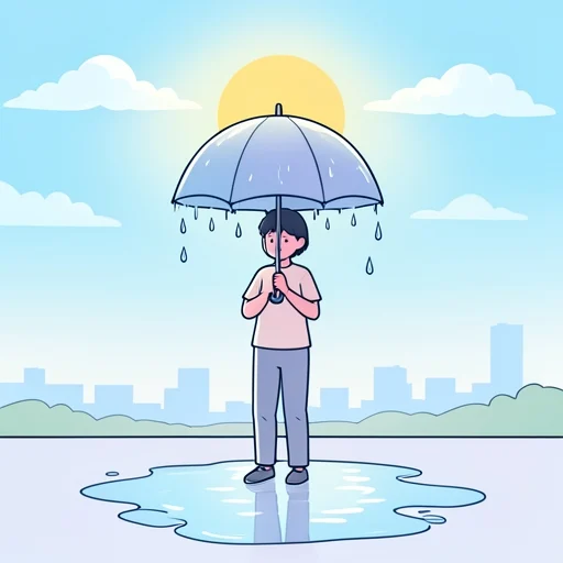 やがて雨がやんだ - Bildwörterbuch