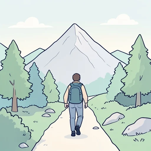 山登りに出かけた - Bildwörterbuch