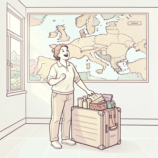 ヨーロッパ旅行は私にとって夢だった - Bildwörterbuch