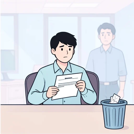 要するに、君の提案は却下ってこと - Bildwörterbuch