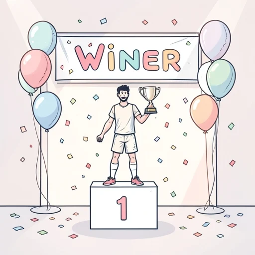 優勝が決まった - Bildwörterbuch