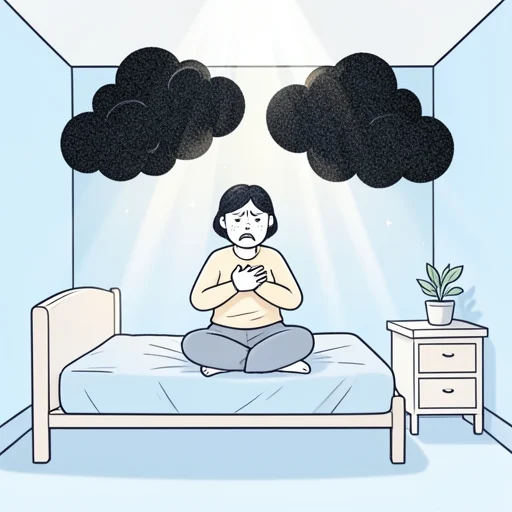 罪悪感で胸が痛い - Bildwörterbuch