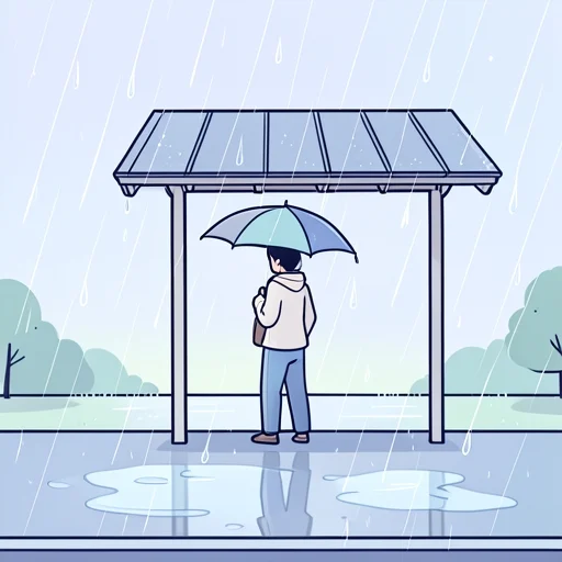 雨の日 - 그림 사전