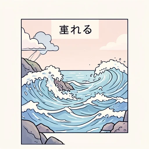 荒れる - Illustrated Dictionary