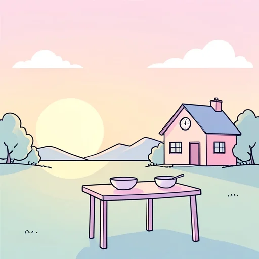 朝 - 그림 사전