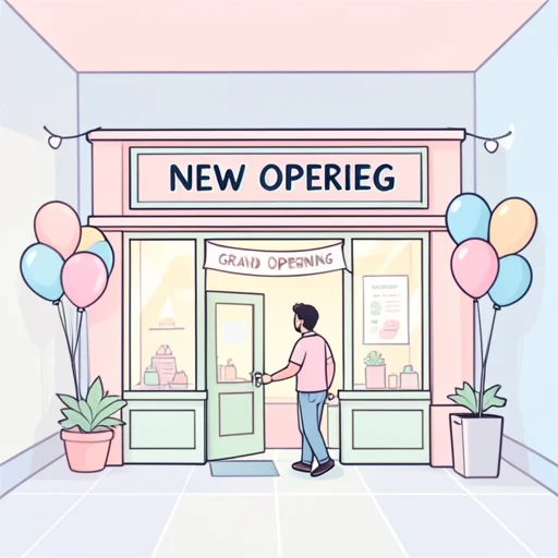 新しい店 - Illustrated Dictionary