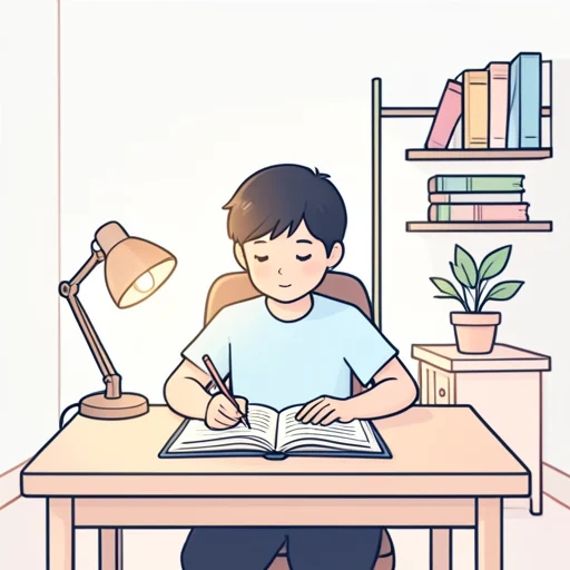 勉強します - Illustrated Dictionary