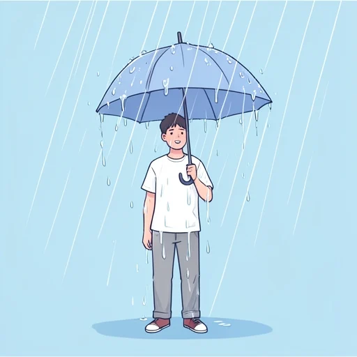 びっしょり - Diccionario ilustrado