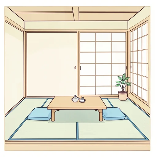 茶の間 - イラスト辞典