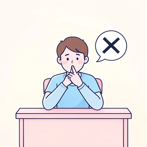 黙る - พจนานุกรมภาพ