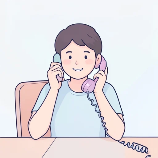 電話します - 그림 사전
