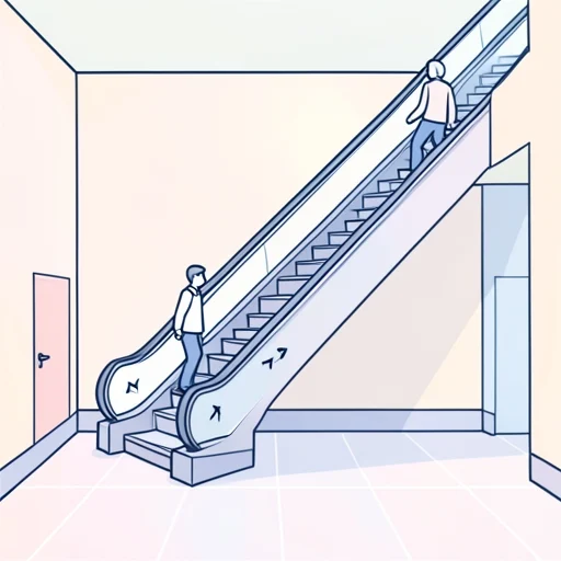 エスカレーター - 그림 사전
