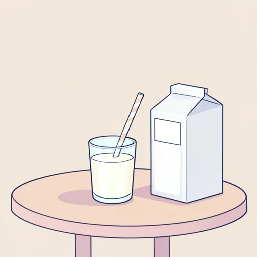 牛乳 - イラスト辞典