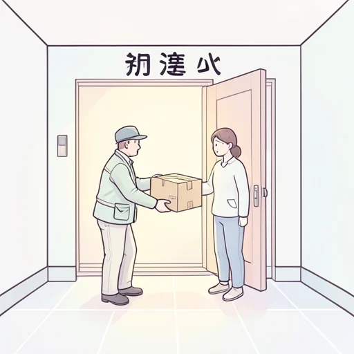配達 - 그림 사전