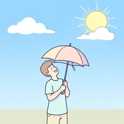 晴れる - Illustrated Dictionary
