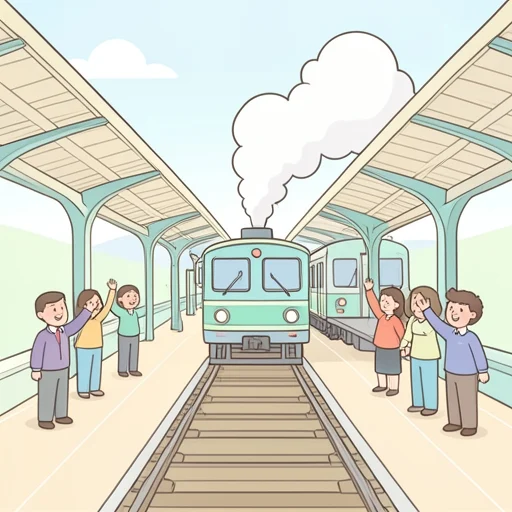 発車 - Illustrated Dictionary