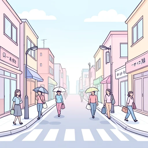 人通り - Diccionario ilustrado