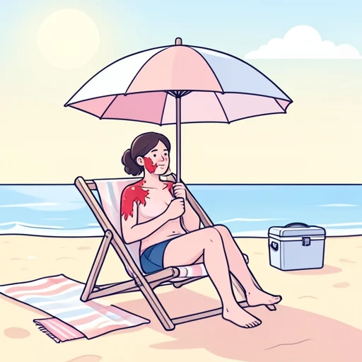 日焼け - Illustrated Dictionary