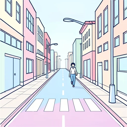 歩道 - 그림 사전