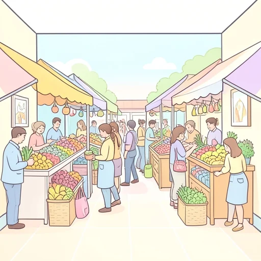 市場 - พจนานุกรมภาพ