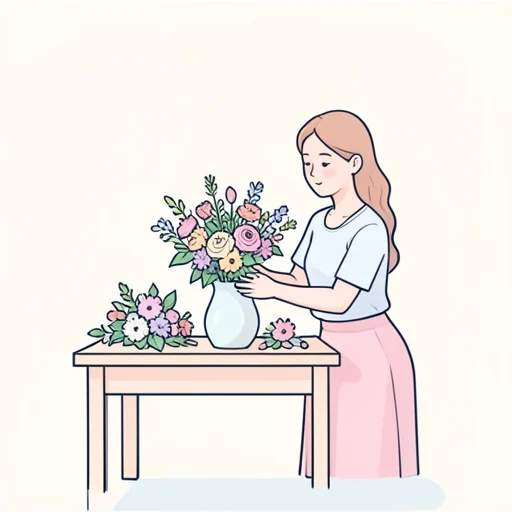 生け花 - イラスト辞典
