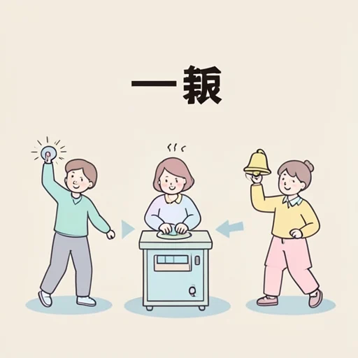 一斉 - Illustrated Dictionary
