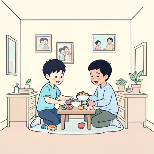 従兄弟 - イラスト辞典
