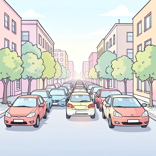 渋滞 - イラスト辞典