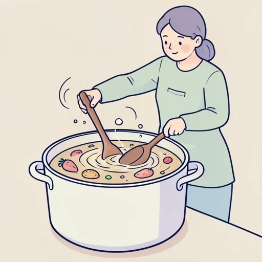 掻き回す - Từ điển minh họa