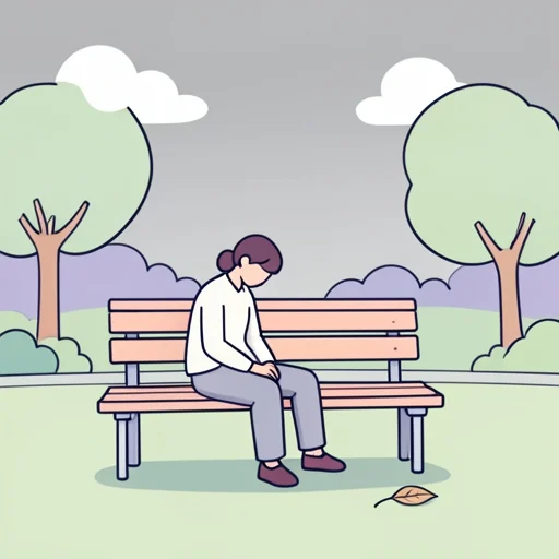 悲しい - 그림 사전