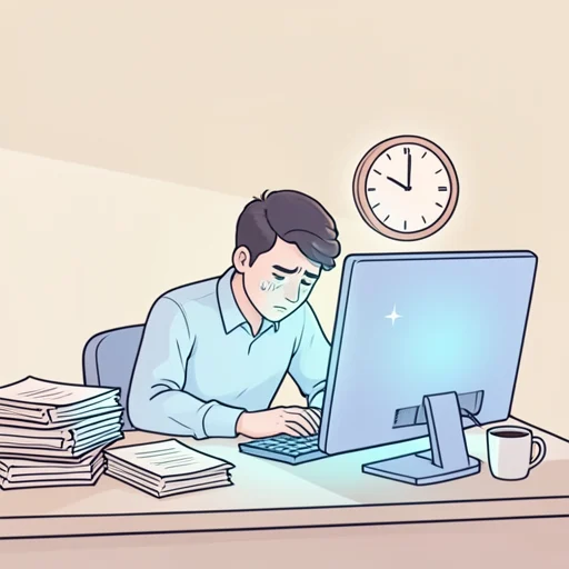 過労 - 그림 사전