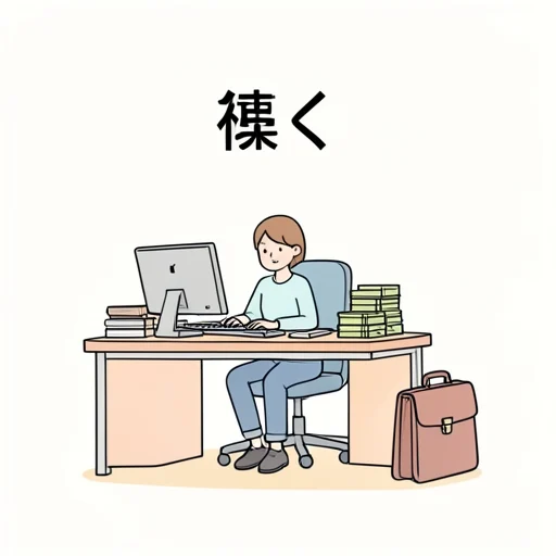 稼ぐ - Illustrated Dictionary