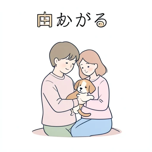 可愛がる - Từ điển minh họa