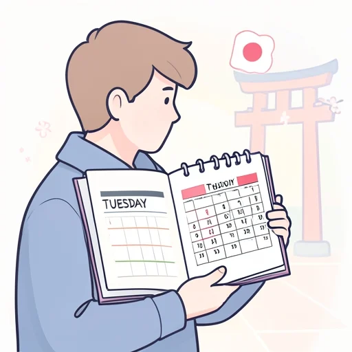 火曜日 - Illustrated Dictionary