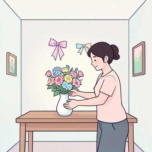 飾る - 그림 사전