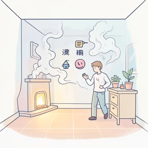 煙い - Dicionário ilustrado