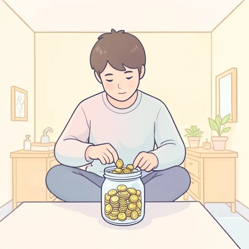 倹約 - พจนานุกรมภาพ