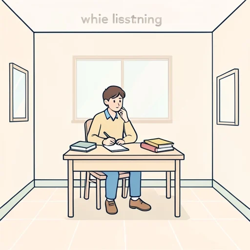 聞きながら - Dizionario illustrato