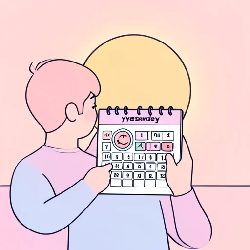 昨日 - Dizionario illustrato