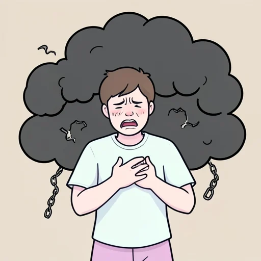 苦しい - イラスト辞典