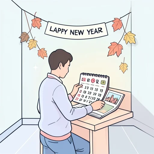 去年 - Illustrated Dictionary