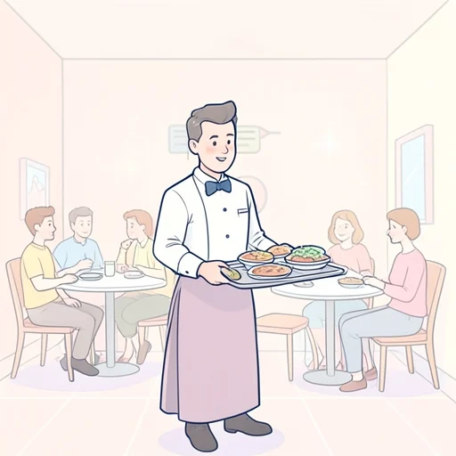 給仕 - Illustrated Dictionary